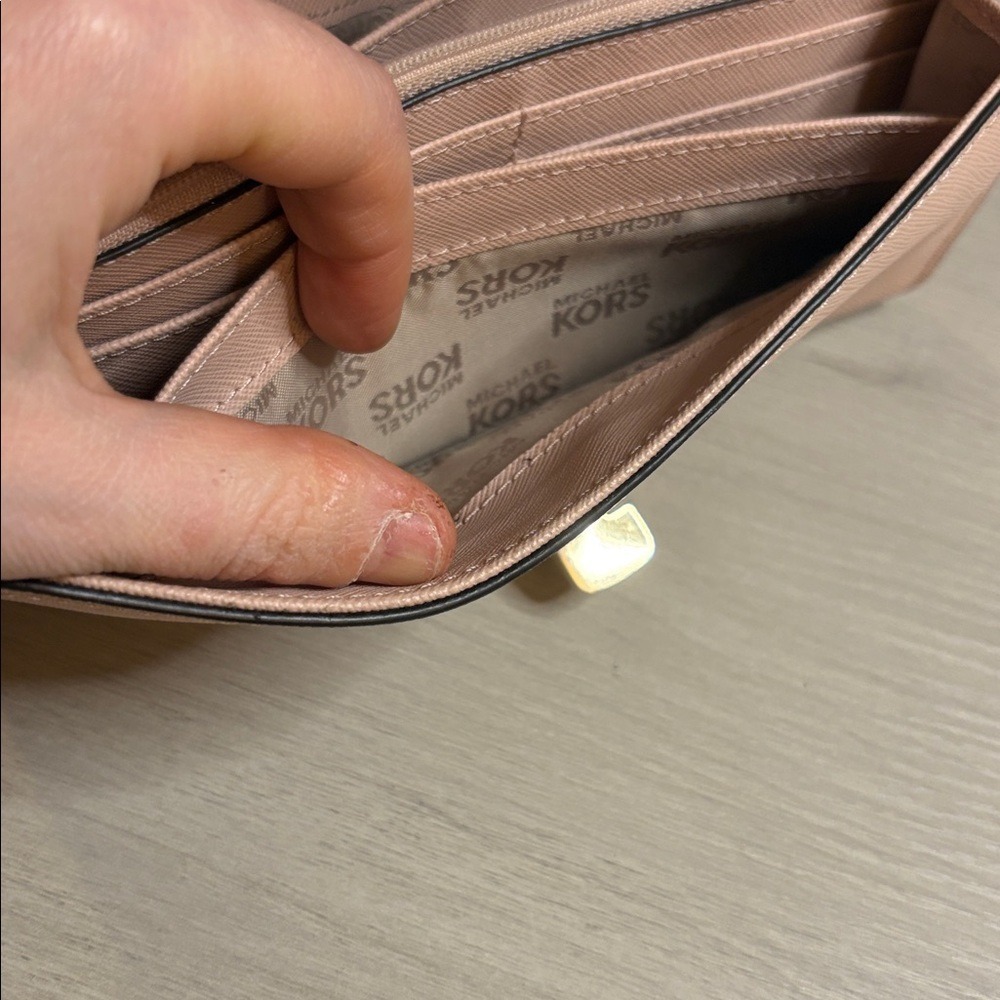Michael Kors Blush Pink Wallet with Gold Accent - Picture 6 of 12